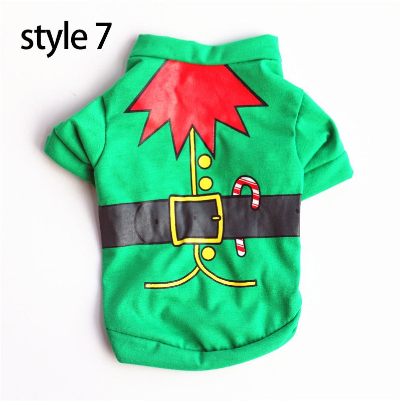Christmas Cotton Pet Clothing Dog Clothes For Small Medium Dogs Vest Shirt New Year Puppy Dog Costume Chihuahua Pet Vest Shirt