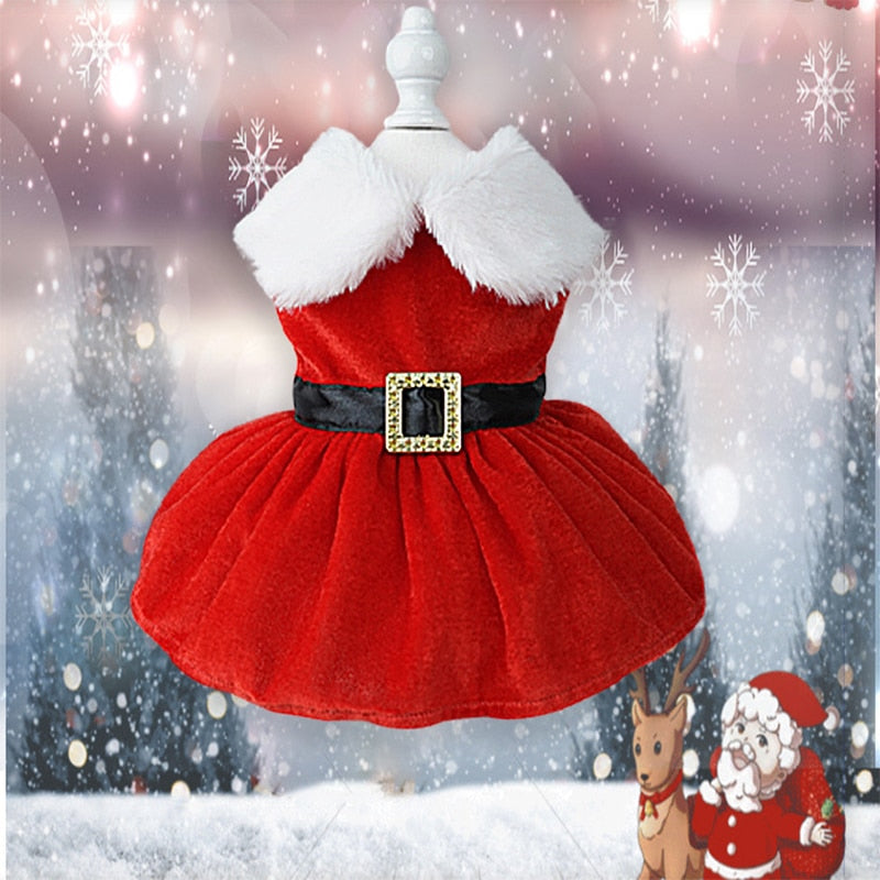 Christmas Dog Dresses For Small Dogs Clothes Summer Christmas Cosplay Cat Pet Dress Fancy Princess Puppy Dress Bichon Spitz
