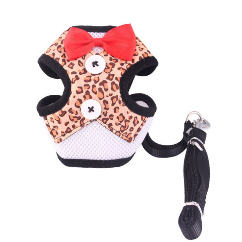 Elegant Bow Dog Collars Necktie Traction Rope Christmas Pet Harness for Small Medium Dogs Cat Chest Strap Dog Accessories