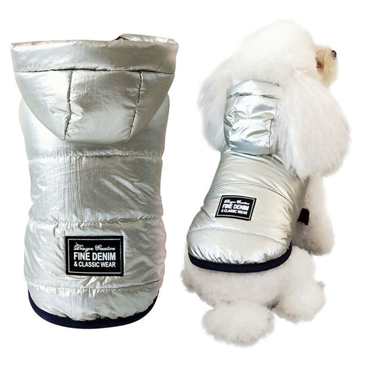 Luxury Winter Dog Jacket Puppy Dog Clothes Pet Outfits Dog Coat Jeans Costume Chihuahua Poodle Bichon Pet Clothing