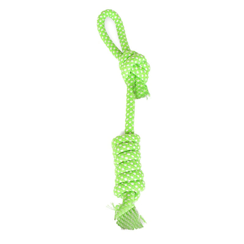 1pc Pet Dog Toy Rope Double Knot Cotton Braided Dog Rope Toy Puppy Chew Toy Cleaning Tooth Toys For dogs pet supplies petshop