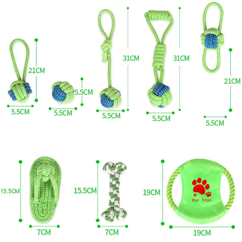 1pc Pet Dog Toy Rope Double Knot Cotton Braided Dog Rope Toy Puppy Chew Toy Cleaning Tooth Toys For dogs pet supplies petshop