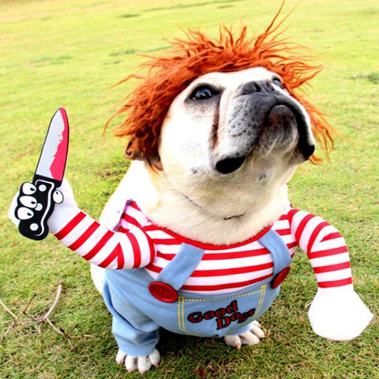 Halloween Dog Costumes Funny Pet Clothes Adjustable Dog Cosplay Costume Sets Fun Clothing For Medium Large Dogs Bulldog Pug