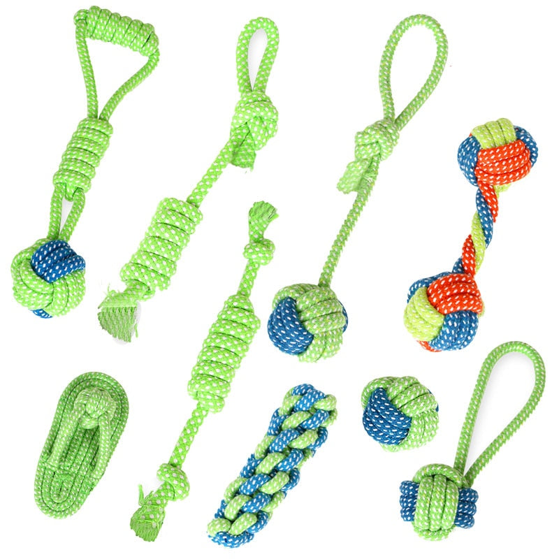 1pc Pet Dog Toy Rope Double Knot Cotton Braided Dog Rope Toy Puppy Chew Toy Cleaning Tooth Toys For dogs pet supplies petshop