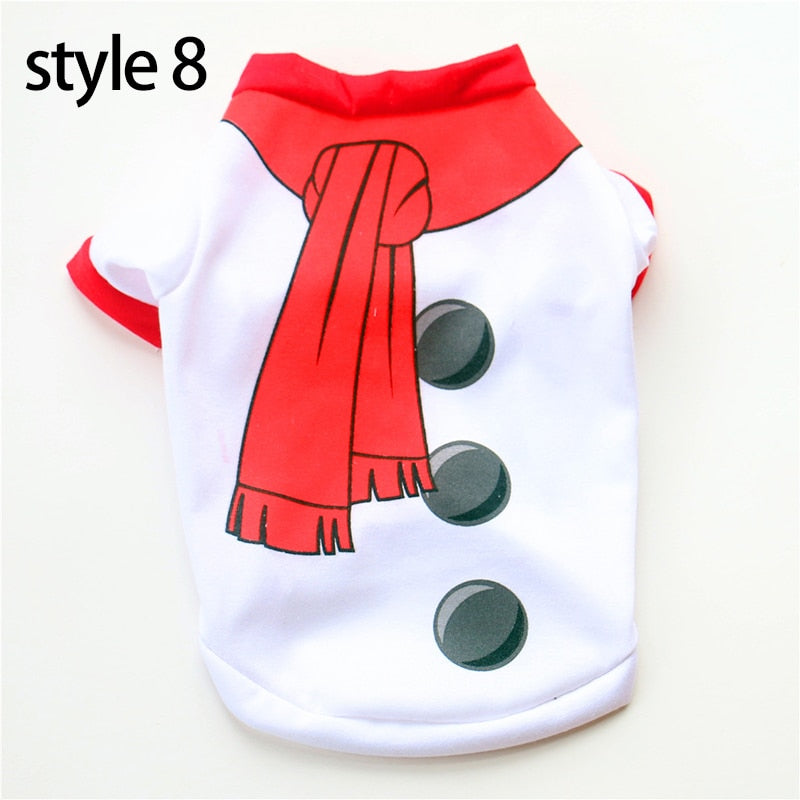 Christmas Cotton Pet Clothing Dog Clothes For Small Medium Dogs Vest Shirt New Year Puppy Dog Costume Chihuahua Pet Vest Shirt