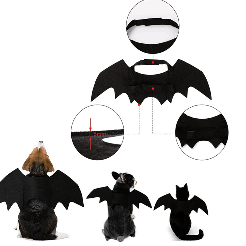 Halloween Costume for Dogs Pet Bat Wings Cat Dog Bat Costume Wings Dress Up Pet Accessories Party Pet Costume Puppy Wing