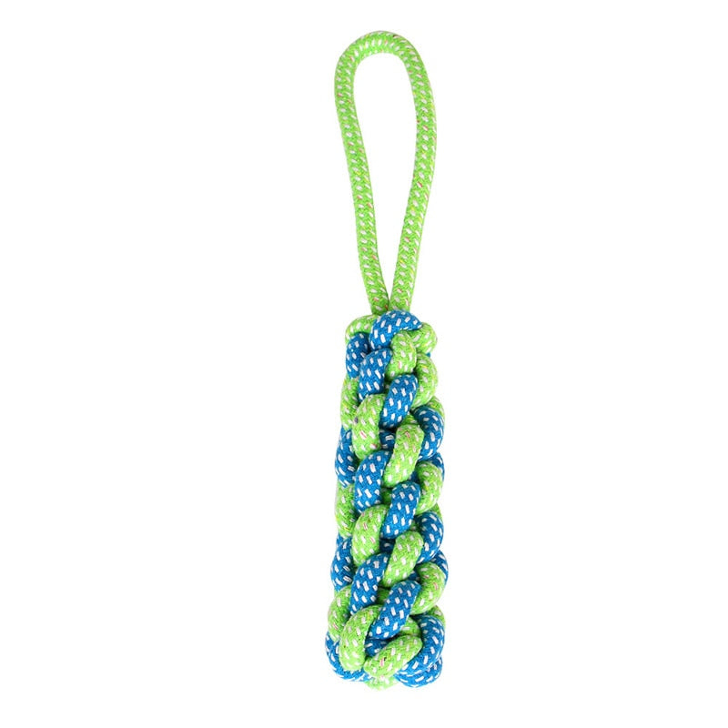 1pc Pet Dog Toy Rope Double Knot Cotton Braided Dog Rope Toy Puppy Chew Toy Cleaning Tooth Toys For dogs pet supplies petshop