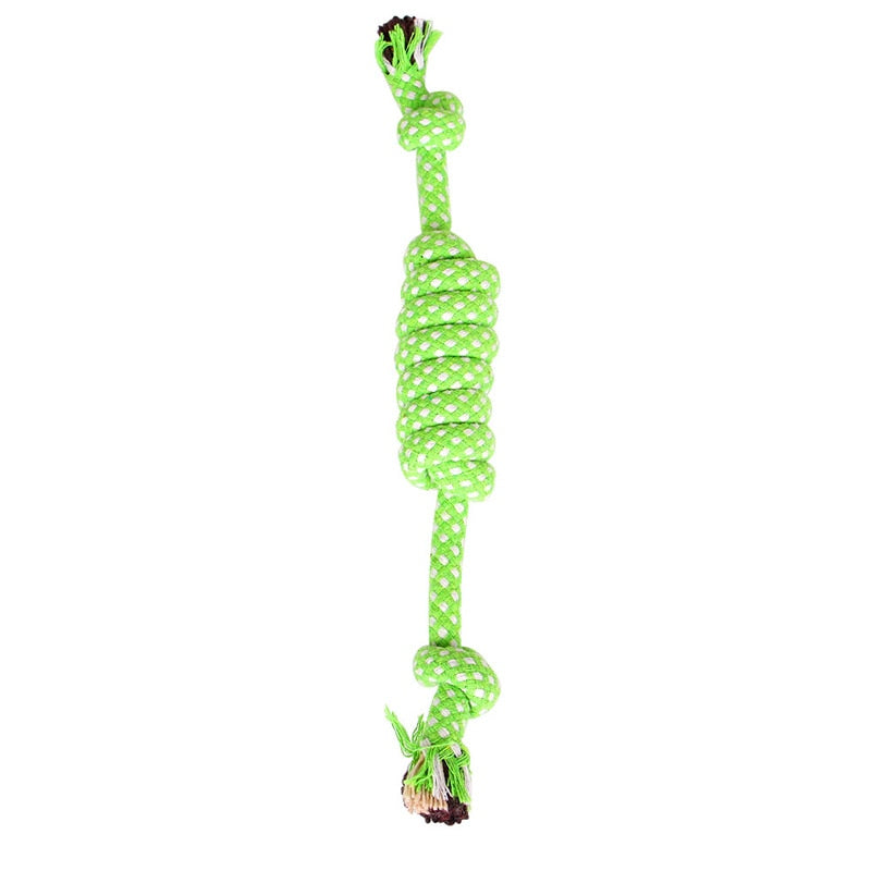 1pc Pet Dog Toy Rope Double Knot Cotton Braided Dog Rope Toy Puppy Chew Toy Cleaning Tooth Toys For dogs pet supplies petshop