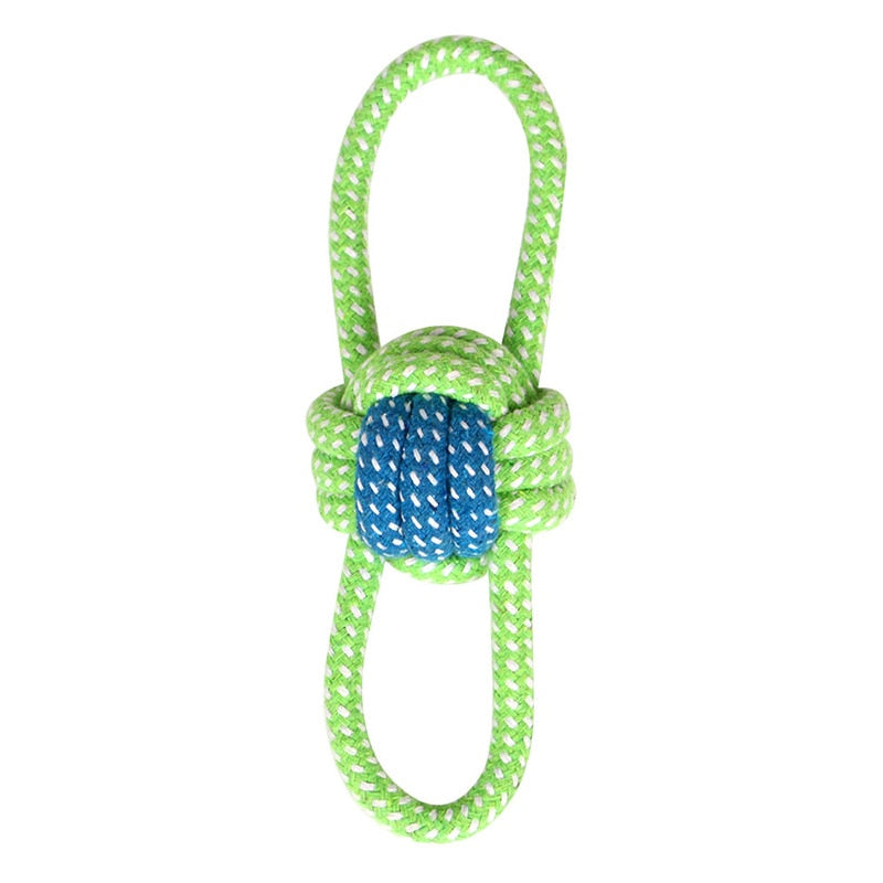 1pc Pet Dog Toy Rope Double Knot Cotton Braided Dog Rope Toy Puppy Chew Toy Cleaning Tooth Toys For dogs pet supplies petshop