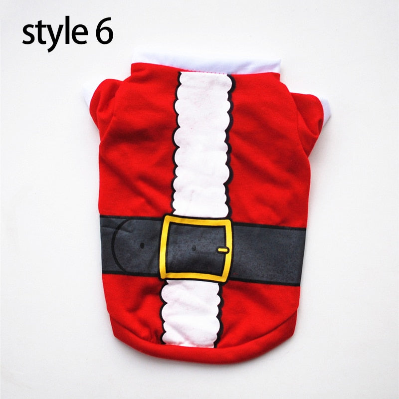 Christmas Cotton Pet Clothing Dog Clothes For Small Medium Dogs Vest Shirt New Year Puppy Dog Costume Chihuahua Pet Vest Shirt