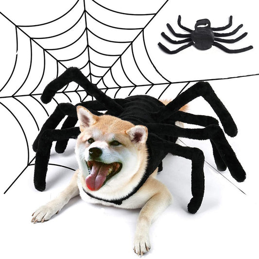 Halloween Pet Spider Clothes Simulation Black Spider Puppy Cosplay Costume For Dogs Cats Party Cosplay Funny Outfit Dropshipping