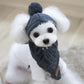 Hat for Dogs Winter Warm Stripes Knitted Hat+Scarf Collar Puppy Teddy Costume Christmas Clothes Santa Dog Costumes