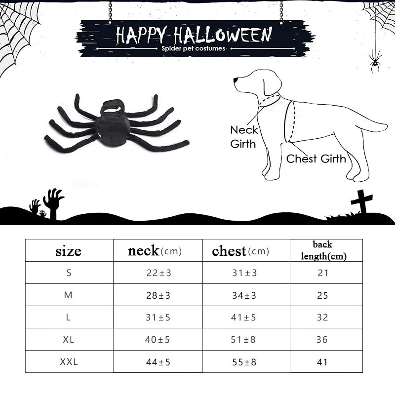 Halloween Pet Spider Clothes Simulation Black Spider Puppy Cosplay Costume For Dogs Cats Party Cosplay Funny Outfit Dropshipping