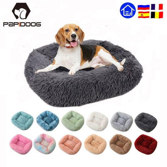 Square Super Soft Dog Bed Warm Plush Cat Mat Dog Beds For Large Dogs Puppy Bed House Nest Cushion Pet Product Accessories